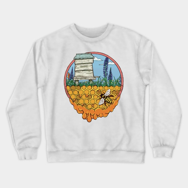 Beehive Crewneck Sweatshirt by ElderIslesPress